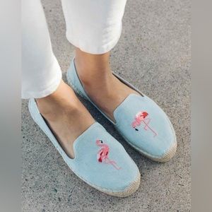 Soludos Flamingo Platform Smoking Slipper Flamingo 🦩- Size 8